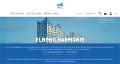 Desktop Screenshot of elbphilharmonie.de